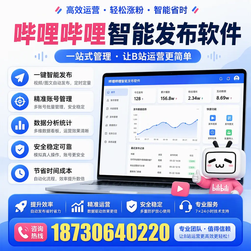 哔哩哔哩智能发布软件的最新功能:在 安阳 助力内容传播